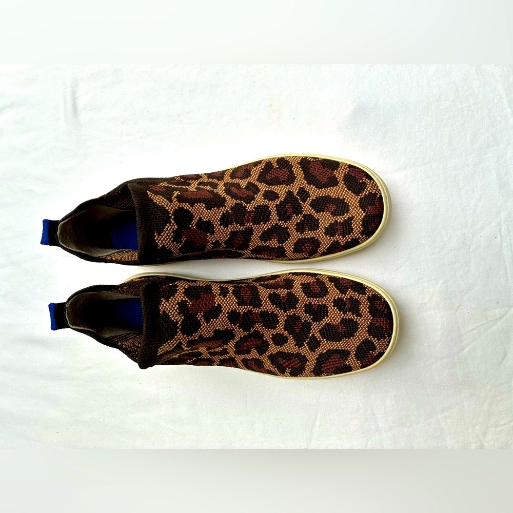 Rothy’s Chelsea Boot, Wild Cat Leopard, Excellent Condition